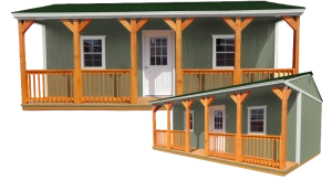 Graceland Portable Buildings Side Porch Cabin9 28-537-4273
