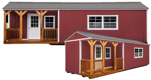 Graceland Portable Buildings Corner Porch Cabin 928-537-4273